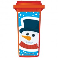 Frosty The Snow Man Wheelie Bin Sticker Panel